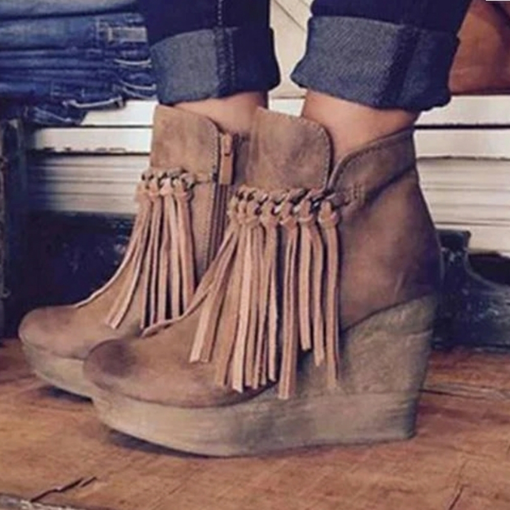 Wedge booties